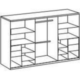 Stylife OMARA Z DRSNIMI VRATI, barve grafita, barve hrasta | Shoptok.si