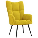  Stolica za opuštanje s osloncem za noge boja senfa baršunasta | shoptok.hr