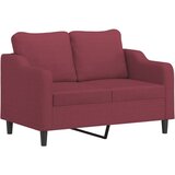  3-dijelni set sofa s jastucima crvena boja vina od tkanine | shoptok.hr