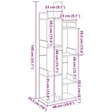 Ormarić za knjige umjetnički hrast 48x25,5x140 cm izrađeno drvo | Shoptok.si