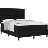 Box Spring Krevet s Madracem Crni 160x200 cm Tkanina | shoptok.hr