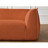 Bobochic Paris Oranžna sedežna garnitura iz tkanine bouclé 242 cm Giorgia – | Shoptok.si