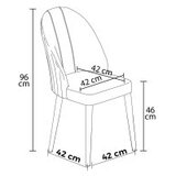 Hanah home Mara set stolica, 45x91x42 cm, 4 dijela, srebrno-siva boja | Eponuda.ba