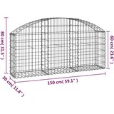  Gabionska košara s lukom 150x30x60/80 cm pocinčano željezo | shoptok.hr