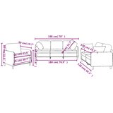  3-dijelni set sofa s jastucima svjetlosivi od tkanine | shoptok.hr