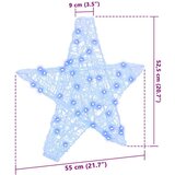 vidaXL 3D zvezda med 50 LED Modra 55 x 53.5 x 10 cm Akril | Shoptok.si
