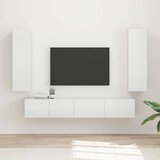 Set TV komoda Zidne 3 pcs Visoki sjaj bijela Konstruirano drvo | shoptok.hr