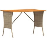 Vrtni stol s pločom od akacije bež 105x75x72 cm poli ratan - Bež 1 | shoptok.hr