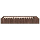 vidaXL Posteljni okvir rjav hrast 90x190 cm inženirski les | Shoptok.si