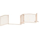 vidaXL Vrata za pse s vratašcima 4 panela sklopiva 320 cm drvo topole | shoptok.hr