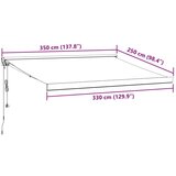 Tenda na automatsko uvlačenje bordo 350x250 cm | shoptok.hr