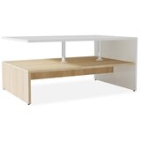 Maison Chic Klubska mizica - kavna mizica - Nizka mizica inženirski les 90x59x42 cm hrast in bela, (21755199) | Shoptok.si