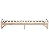  Krevetna konstrukcija Smeđa 100 x 220 cm Čvrsto borovo drvo | shoptok.hr