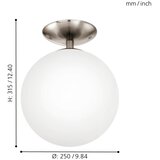 Eglo Rondo visilica/1,g27, nikl-mat/opal staklo | shoptok.hr