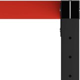  Za radni stol metalni 150 x 57 x 79 cm crno-crveni | shoptok.hr