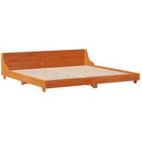  Okvir kreveta bez madraca voštano smeđi 200x200 cm od borovine | shoptok.hr
