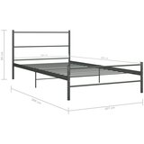  Okvir za krevet sivi metalni 100 x 200 cm | Eponuda.com