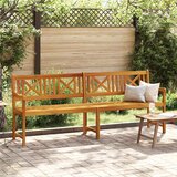 vidaXL Vrtna klop Rjava 220 x 56 x 90cm Trden akacijev les | Shoptok.si