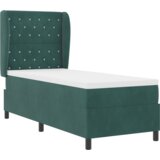 Box Postelja z vzmetnico Temno Zelena 80x200 cm Žamet, (22052642) | Shoptok.si