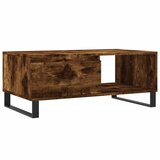 Maison Chic Klubska mizica - kavna mizica - Nizka mizica dimljeni hrast 90x50x36,5 cm inženirski les, (21755226) | Shoptok.si