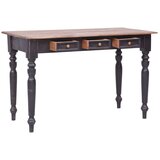 vidaXL Pisalna miza s 3 predali 117x57x75 cm trden mahagonij | Shoptok.si