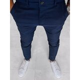 DStreet Spodnie męskie chinosy w jodełkę granatowe | Shoptok.si
