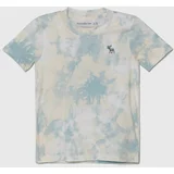 Abercrombie & Fitch Otroška bombažna kratka majica bež barva