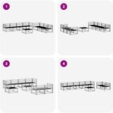  Set vanjskih sofa 8 pcs Prirodna Čvrsto drvo akacije | Eponuda.com