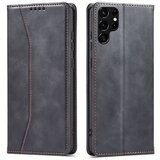  Modni etui/ovitek za Samsung S22 Ultra, magnet, Črn | Shoptok.si