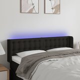  LED uzglavlje crno 147x16x78/88 cm od tkanine | shoptok.hr