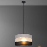  Luster na sajli HELEN 1xE27/15W/230V, prečnik 35 cm, crna/siva/srebrna | Eponuda.com