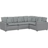  Modularna sofa s jastucima, tkanina, svijetlo siva | shoptok.hr
