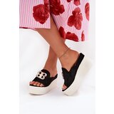 Boto Platform And Wedge Sandals With Decoration Black Tanonea | Shoptok.si