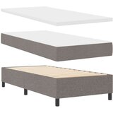  Postelja s škatlasto vzmetjo s pokrivalom taupe 80x200 cm tkanina, (22082745) | Shoptok.si