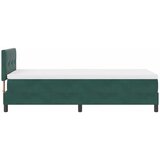  LED Box Spring Krevet Tamnozelena 90 x 190 cm Baršun | shoptok.hr