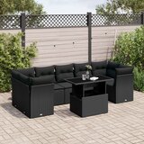 vidaXL 8-dijelni set vrtnih sofa od poliratana s jastucima crni | shoptok.hr