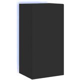 Maison Chic Stenska TV omarica - TV stojalo - Televizijska omarica z LED lučkami črna 40,5x35x80 cm, (21701197) Cene