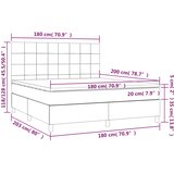  Krevet s oprugama i madracem smeđesivi 180x200 cm tkanina | shoptok.hr