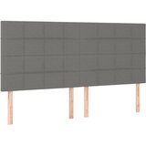Maison Chic Posteljno vzglavje - Vzglavna omarica 4 kosa temno siv 80x5x78/88 cm blago, (22078004) Cene