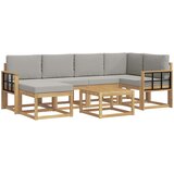  Set vanjskih sofa 7 kom. Bijela i svjetlosiva | shoptok.hr