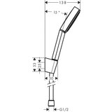 Hansgrohe 24301670 Pulsify tuš set brez armature črni | Shoptok.si