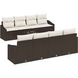  9-delni vrtni kavč set z blazinami Rjava poli ratan, (22090981) | Shoptok.si