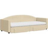 vidaXL dnevni krevet na razvlačenje s ladicama krem 80x200 cm tkanina | shoptok.hr