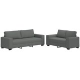  Dvodijelni set sofa s jastucima, tamno siva tkanina | Shoptok.si