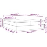  Krevet s madracem i skladištem Svijetlo siva 180 x 200 cm | shoptok.hr