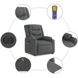  Električni masažni naslonjač na podizanje od tkanine tamnosivi | shoptok.hr