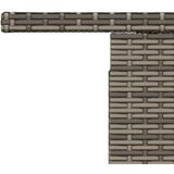  Vrtna miza siva 100x55x73 cm poli ratan in akacijev les | Shoptok.si