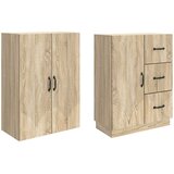  Set ormara 2 kom. Hrast sonoma Konstruirano drvo Smeđa 66 x 34,5 x 87 cm | shoptok.hr