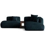 Micadoni Temno modra kotna sedežna garnitura iz tkanine bouclé (desni kot) Martina – Home | Shoptok.si