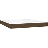  Box spring postelja z vzmetnico temno rjava 160x200 cm blago, (20894915) | Shoptok.si